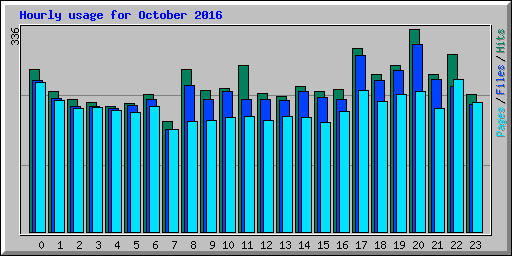 Hourly usage for October 2016
