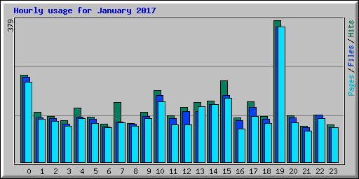 Hourly usage for January 2017