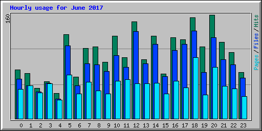 Hourly usage for June 2017